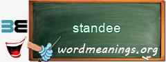 WordMeaning blackboard for standee